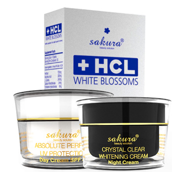 Bộ 3 chữa nám trắng da Sakura Crystal Clear Whitening Cream - Night Cream