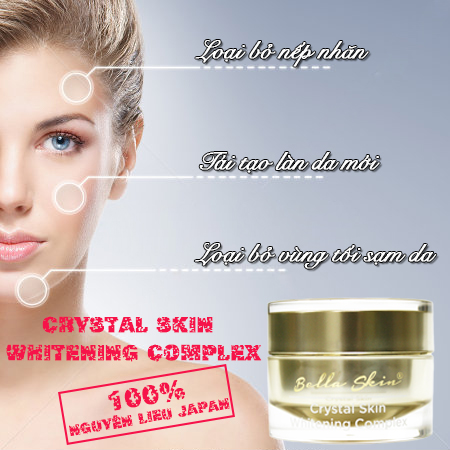  Kem dưỡng trắng tái tạo da Bella Skin Crystal Skin Whitening Complex