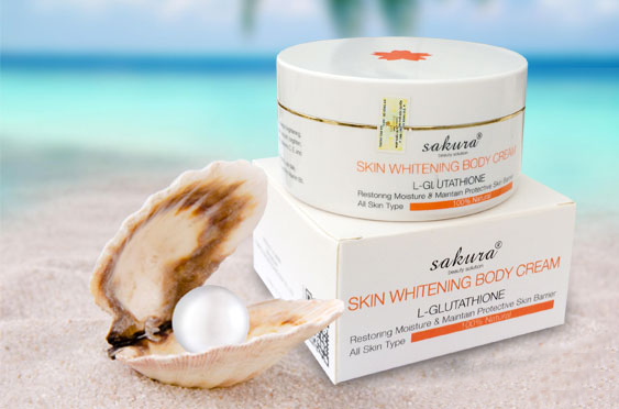 Sakura Skin Whitening L-Glutathione Body Cream, kem dưỡng trắng da toàn thân