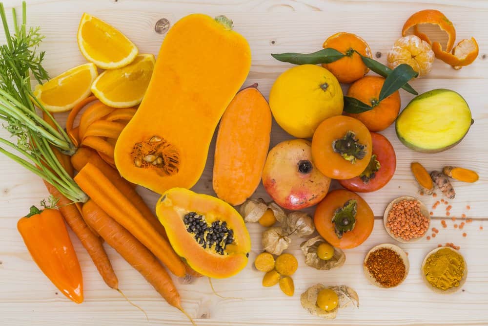 trái cây tốt cho da mụn beta-carotene