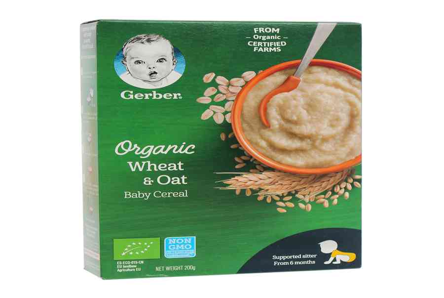 Bột ăn dặm Gerber Organic lúa mì yến mạch 200g cho bé 6M+