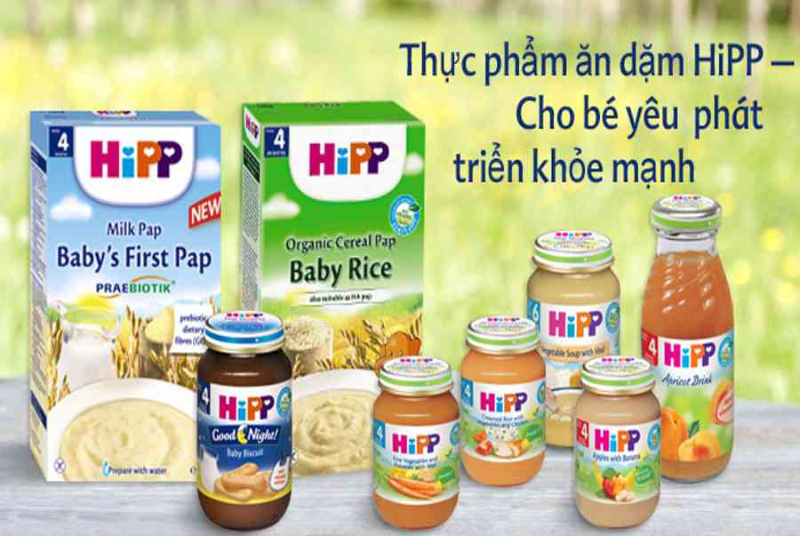 Các vị bột ăn dặm HiPP cho bé từ 4 tháng tuổi