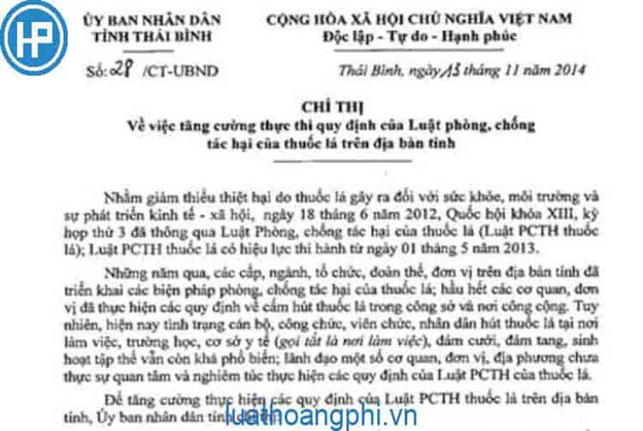 Chỉ thị là loại văn bản gì?