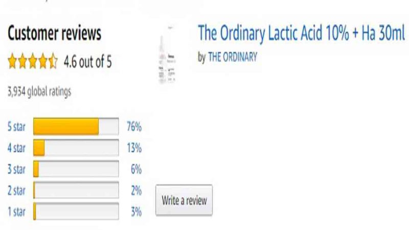 Review Serum The Ordinary Lactic Acid 10% + HA 2% Tẩy Tế Bào Chết