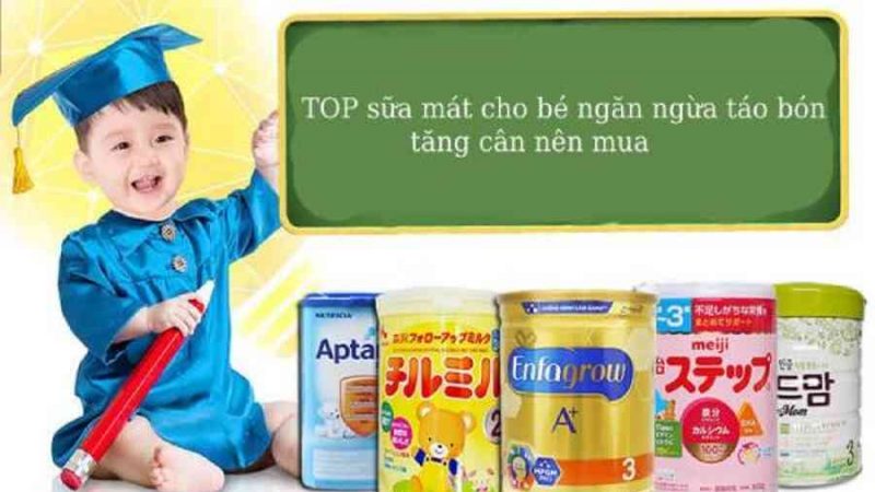 Top 11 sữa mát cho bé ngăn ngừa táo bón, tăng cân nên mua nhất