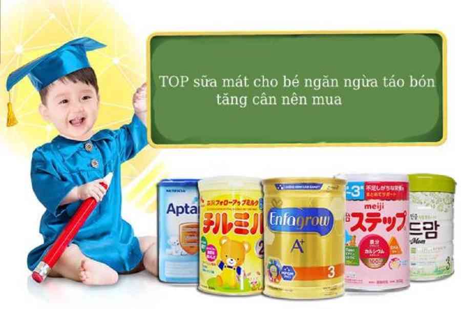 Top 11 sữa mát cho bé ngăn ngừa táo bón, tăng cân nên mua nhất