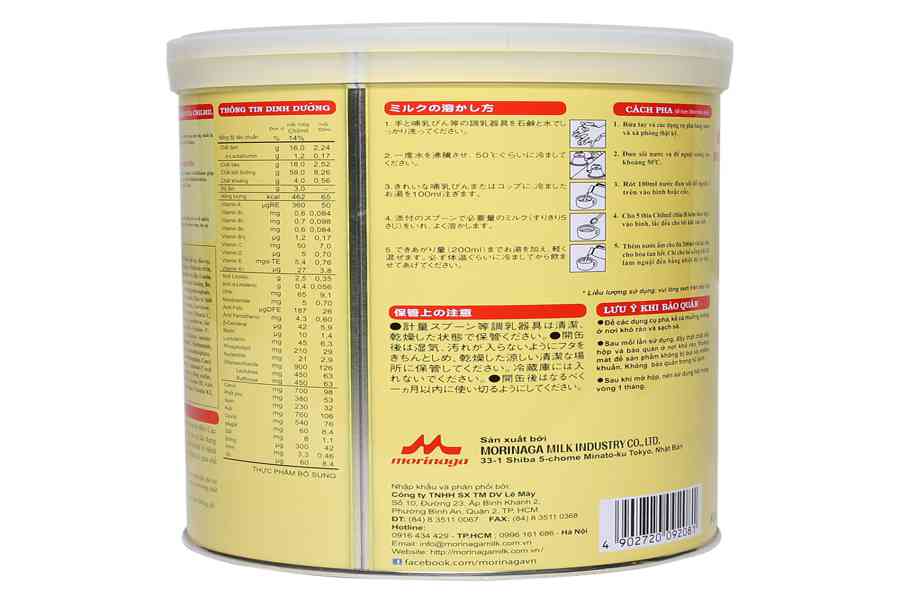 Sữa Morinaga số 2 850g (6 – 36 tháng) – Giá tốt nhất BiboMart