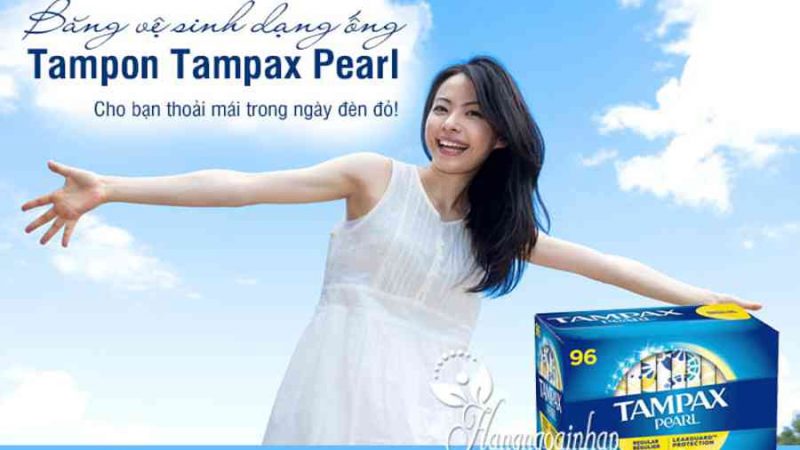 Tampon Tampax Pearl 96 của Mỹ – Băng vệ sinh dạng ống