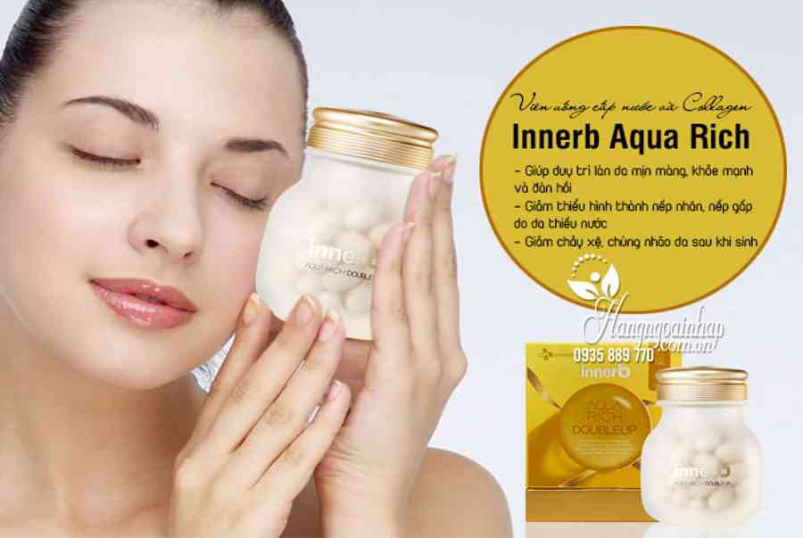 Viên uống cấp nước và Collagen Innerb Aqua Rich chính hãng