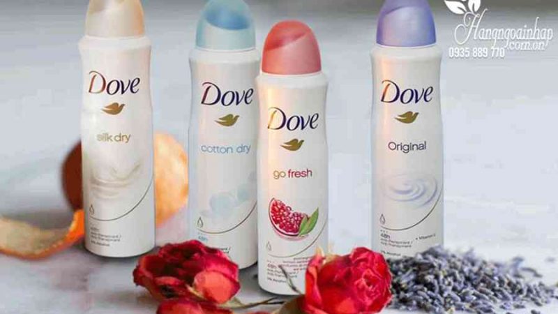 Xịt khử mùi Dove 150ml của Mỹ, khử mùi, kháng khuẩn hiệu quả