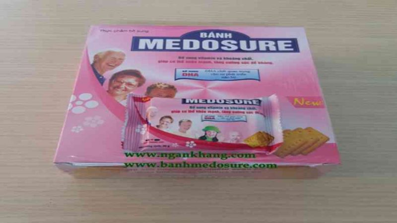 BÁNH DINH DƯỠNG MEDOSURE DÀNH CHO MỌI LỨA TUỔI (hộp 20 gói mỗi gói có 2 bánh)