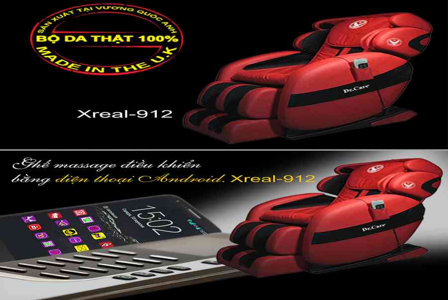 Ghế Massage Xreal MC912 – Màu đỏ – Dr.Care – Ghế Massage Chính Hãng