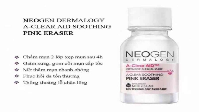 Review chấm mụn Neogen Dermalogy A-Clear Soothing Pink Eraser: Xẹp Mụn Sau 4h – BlogAnChoi